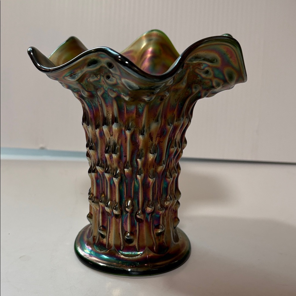 Iridescent Fenton Art Glass Vase